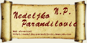 Nedeljko Parandilović vizit kartica